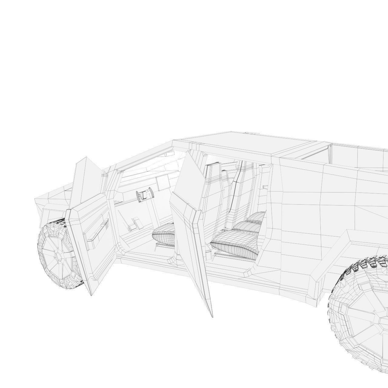 Tesla Cybertruck Prototype 3D model_11