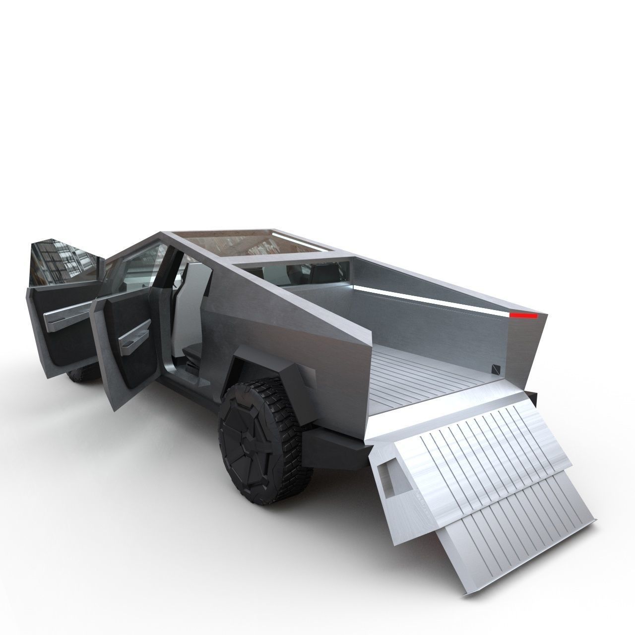 Tesla Cybertruck Prototype 3D model_4