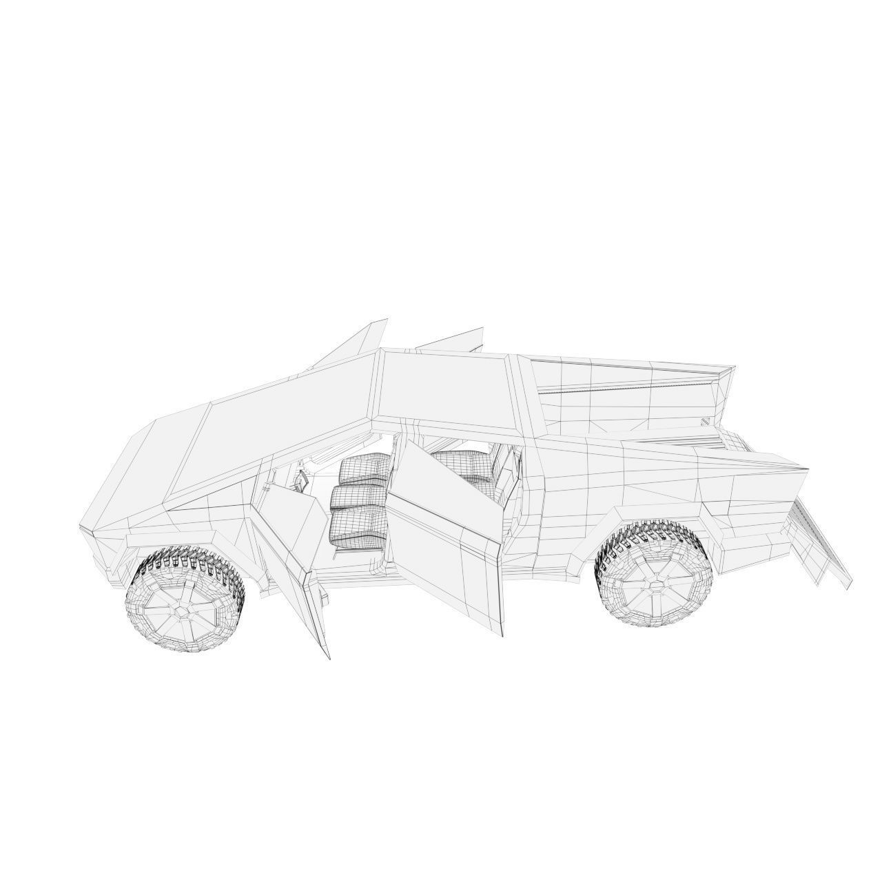 Tesla Cybertruck Prototype 3D model_9