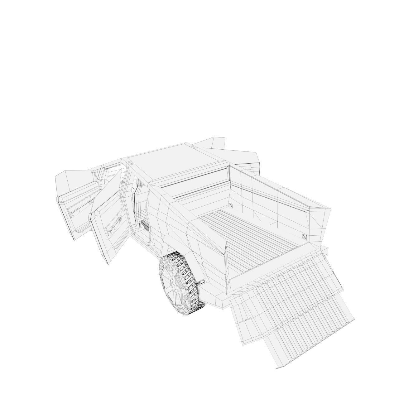 Tesla Cybertruck Prototype 3D model_10