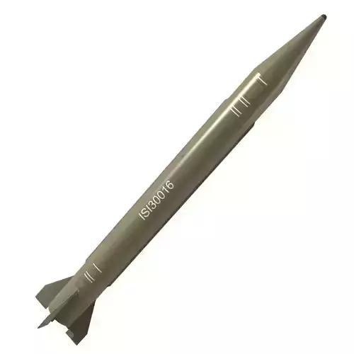 Iran Shahab 3 Missile Low-poly 3D model