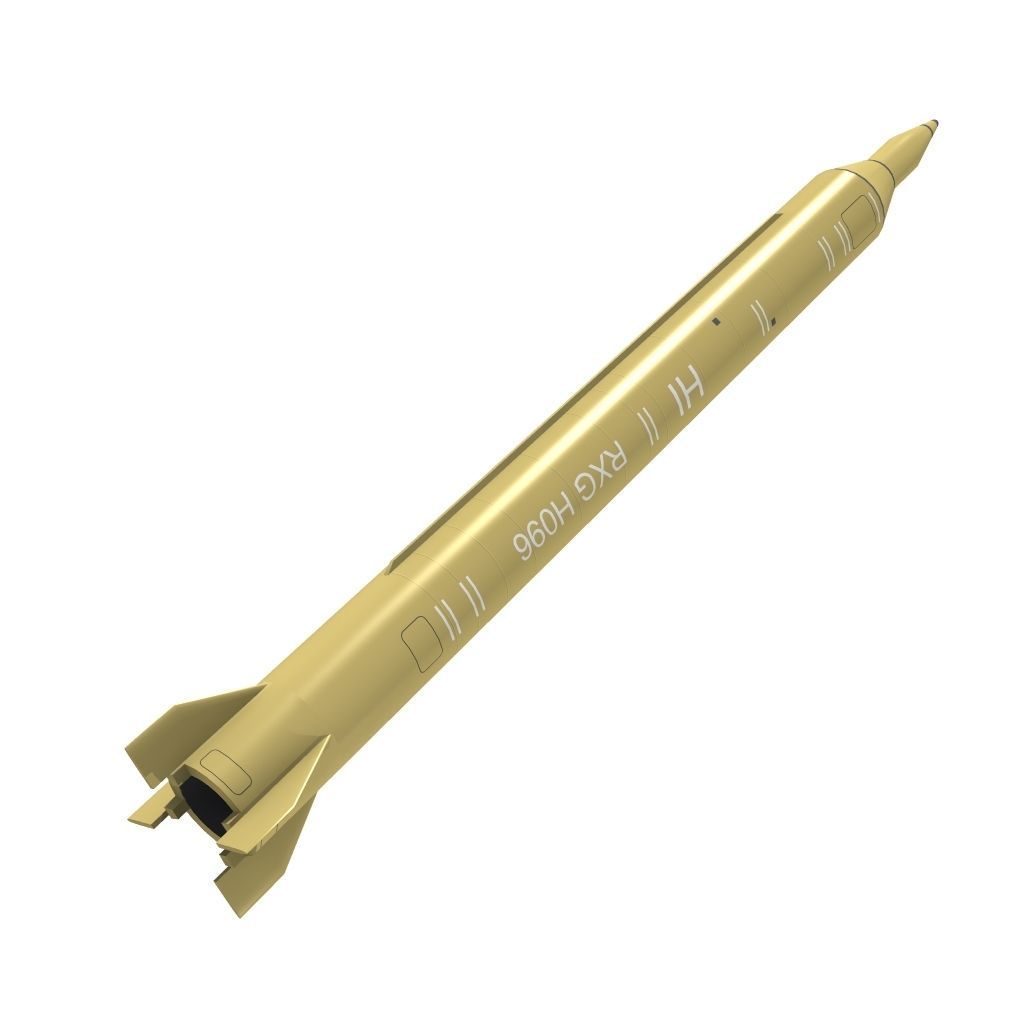 Iran Shahab 3M Missile Low-poly 3D model_1