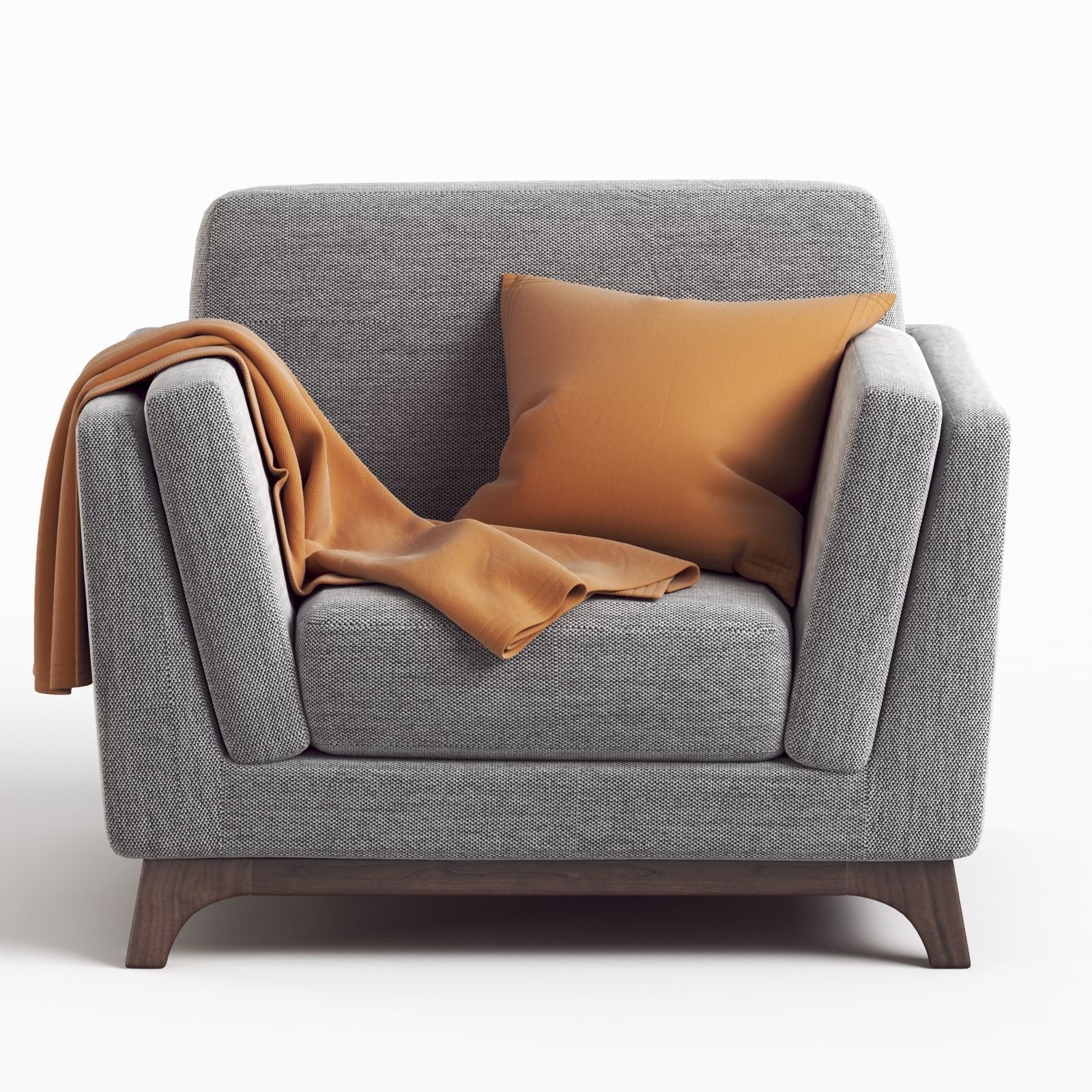 ARTICLE Ceni Pyrite Gray Armchair 3D model_1
