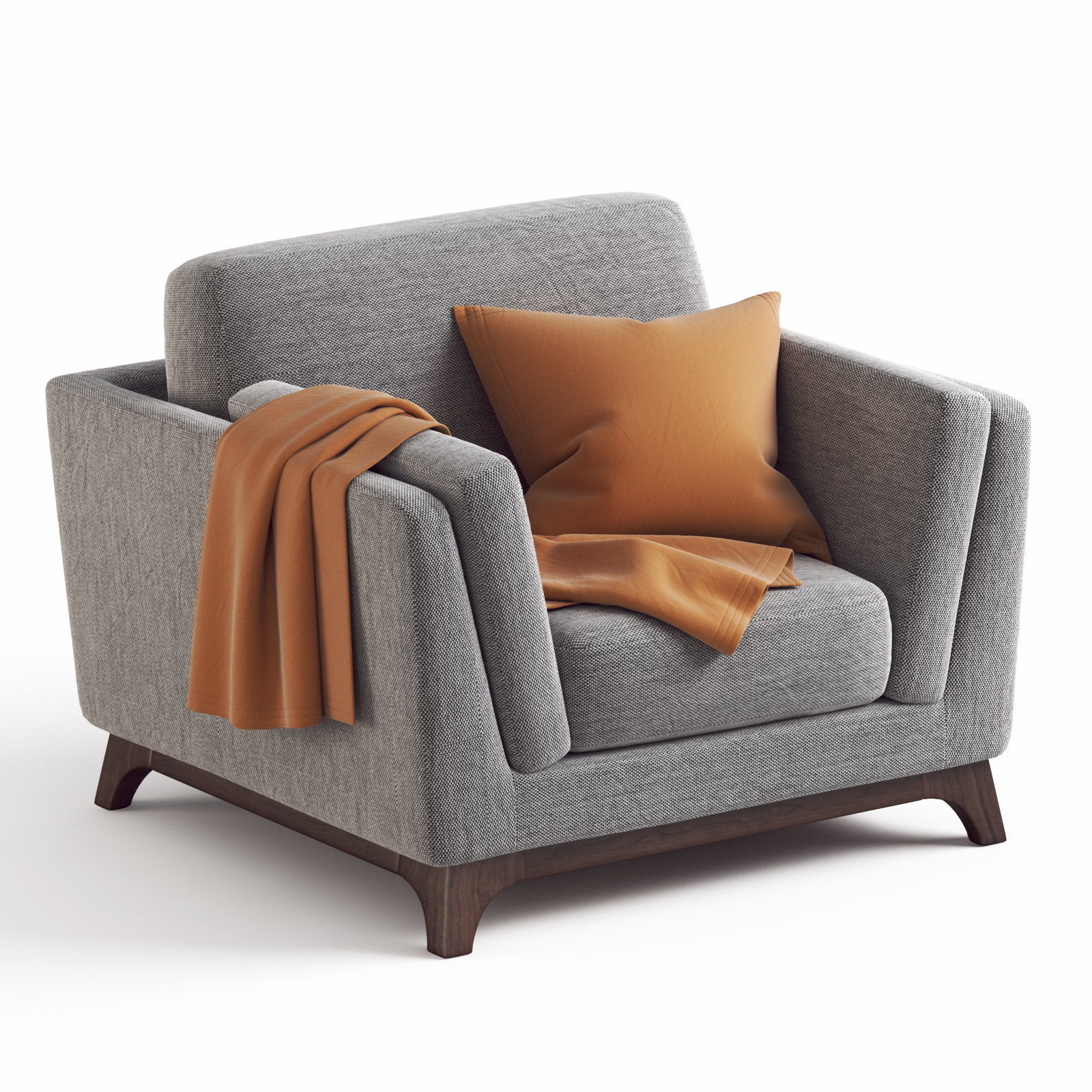 ARTICLE Ceni Pyrite Gray Armchair 3D model_4