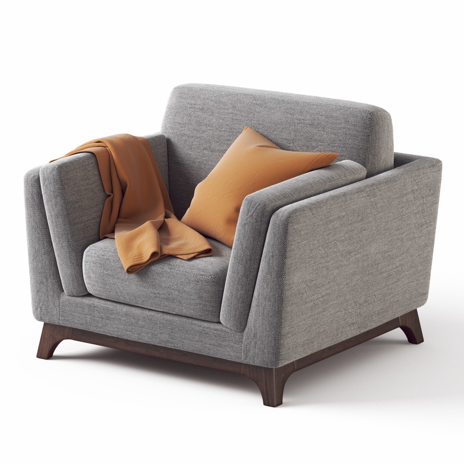 ARTICLE Ceni Pyrite Gray Armchair 3D model_3