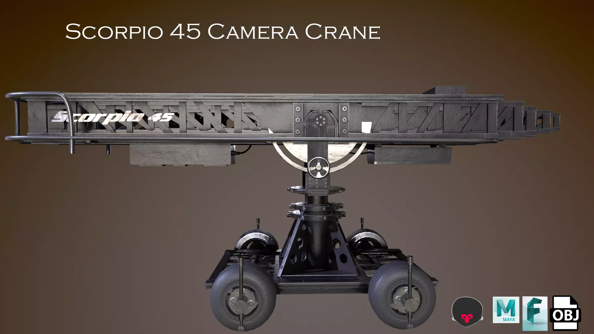 Scorpio 45 Camera Crane Low-poly 3D model_0