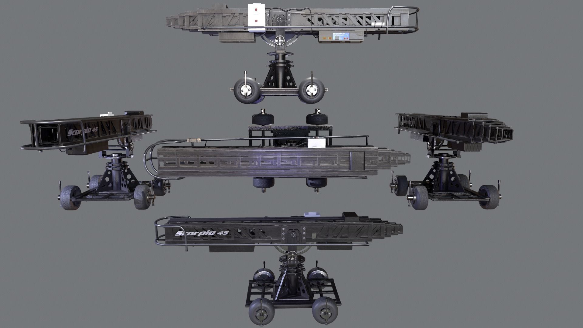 Scorpio 45 Camera Crane Low-poly 3D model_3