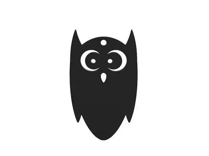 Earring owl silhouette