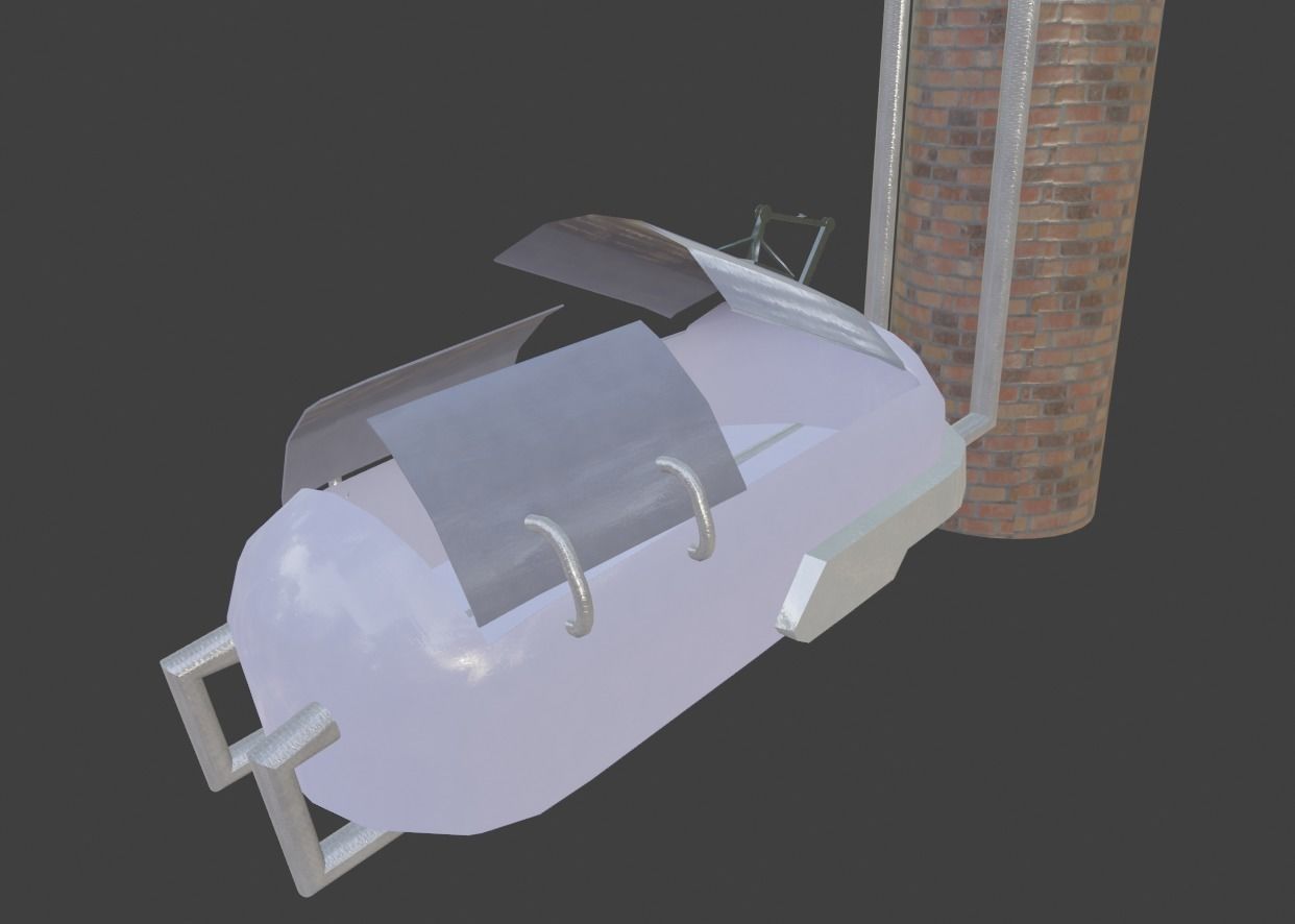 Futuristic Sleeping Pod  Free 3D model_1