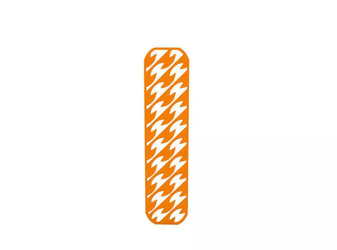Bookmark orange houndstooth nail clipper 3D print model_0