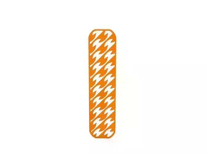 Bookmark orange houndstooth nail clipper