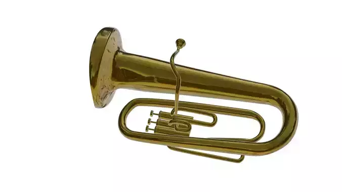 3D Tuba brass instrument