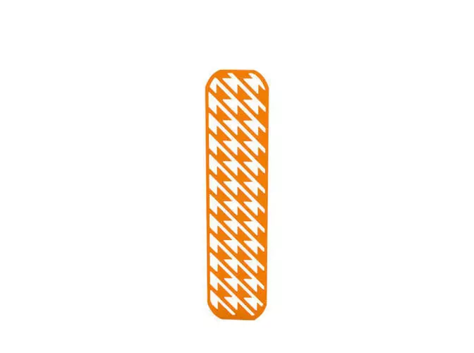 Bookmark orange houndstooth nail clipper 3D print model_0