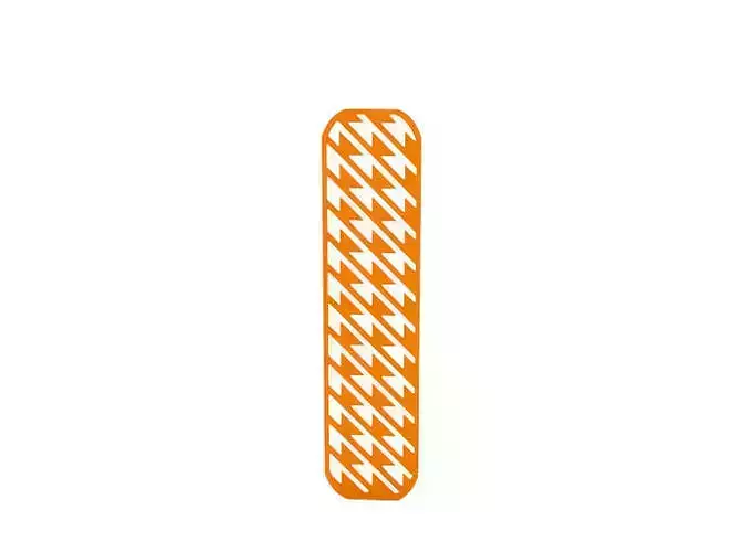 Bookmark orange houndstooth nail clipper