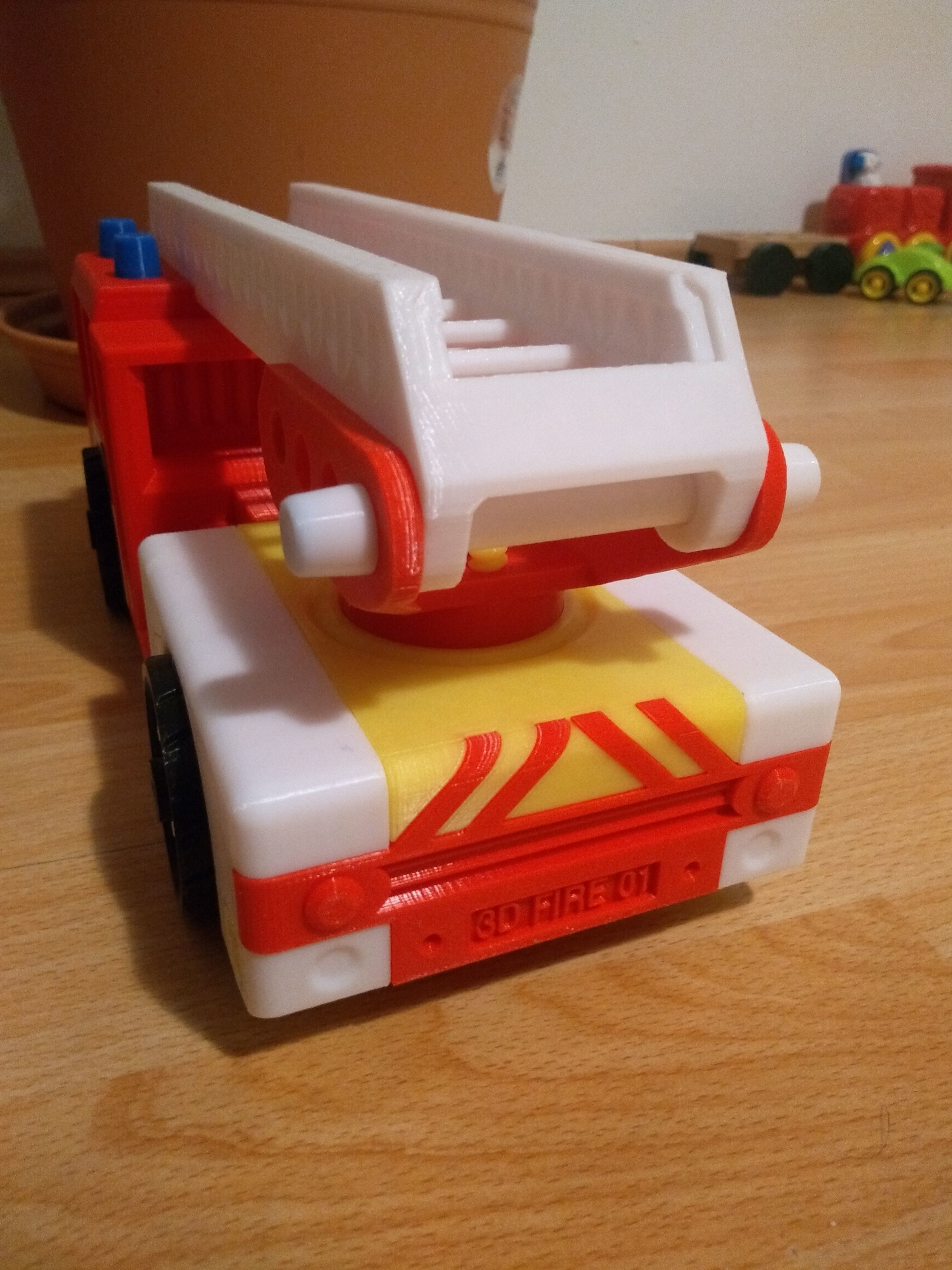 Fire truck toy 3D print model_4