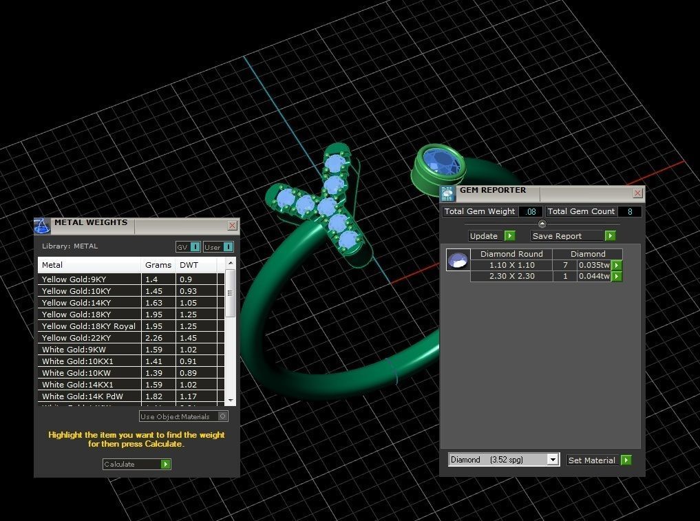 Letter Jewelry Ring 3D print model_13