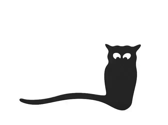 Bookmark cat silhouette