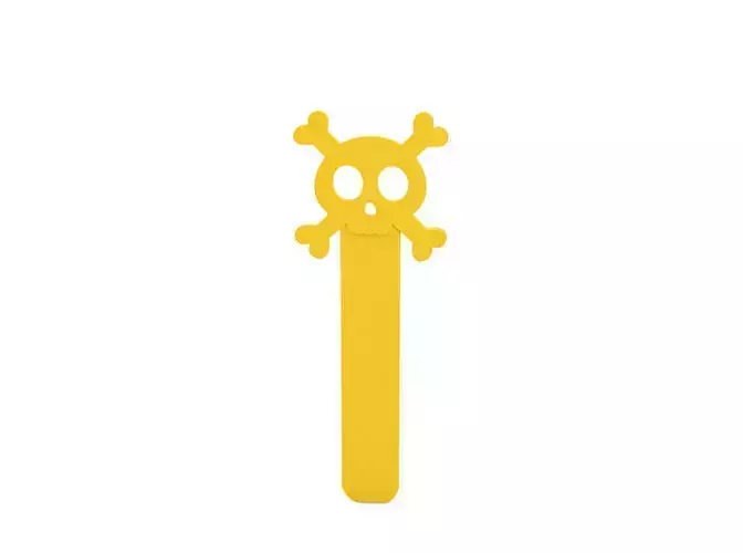 Bookmark skull and crossbones toothpick