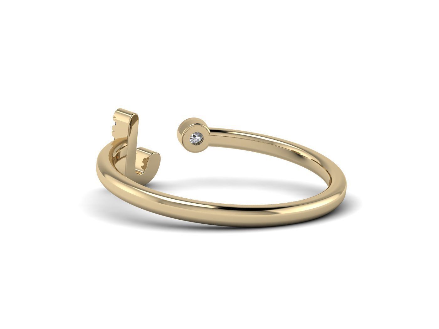 Alphabet Jewelry Rings 3D Model Collection_99