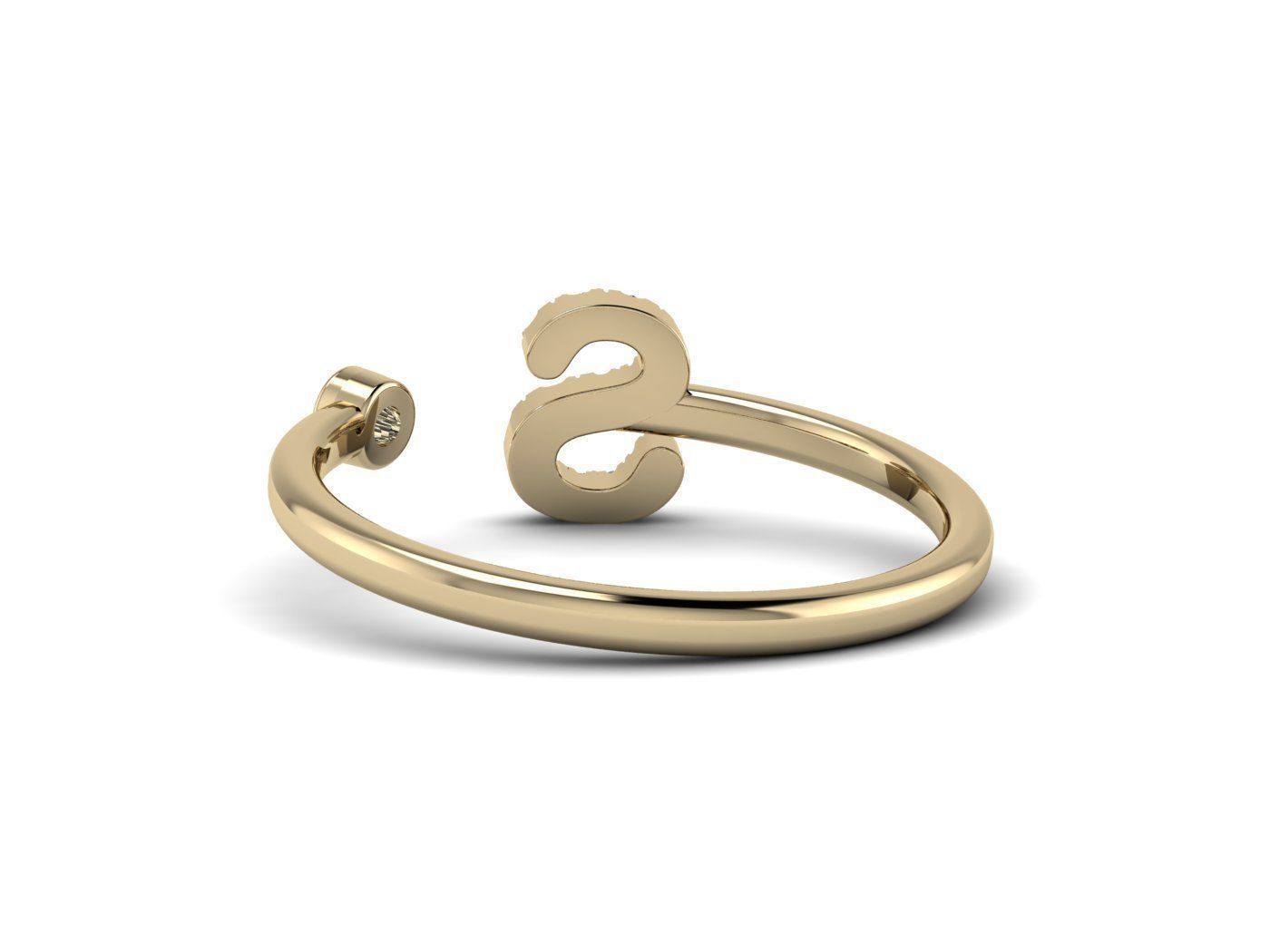 Alphabet Jewelry Rings 3D Model Collection_119