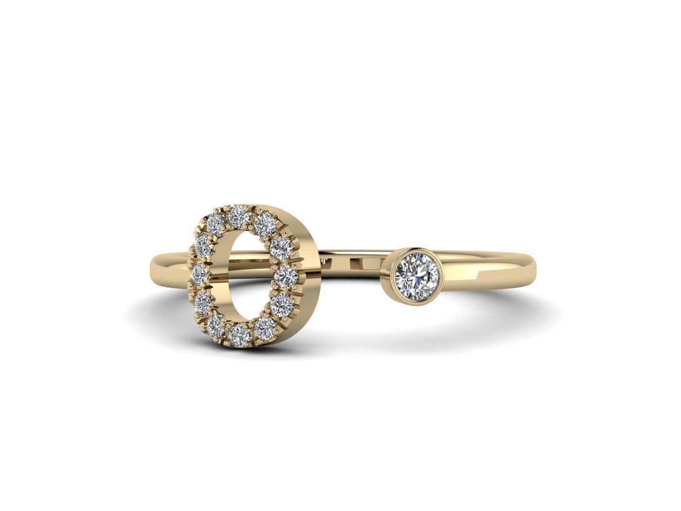 Alphabet Jewelry Rings 3D Model Collection_80