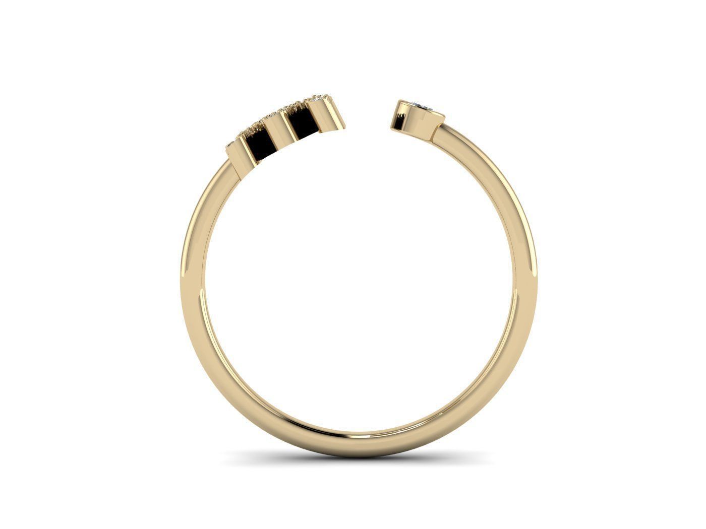 Alphabet Jewelry Rings 3D Model Collection_113