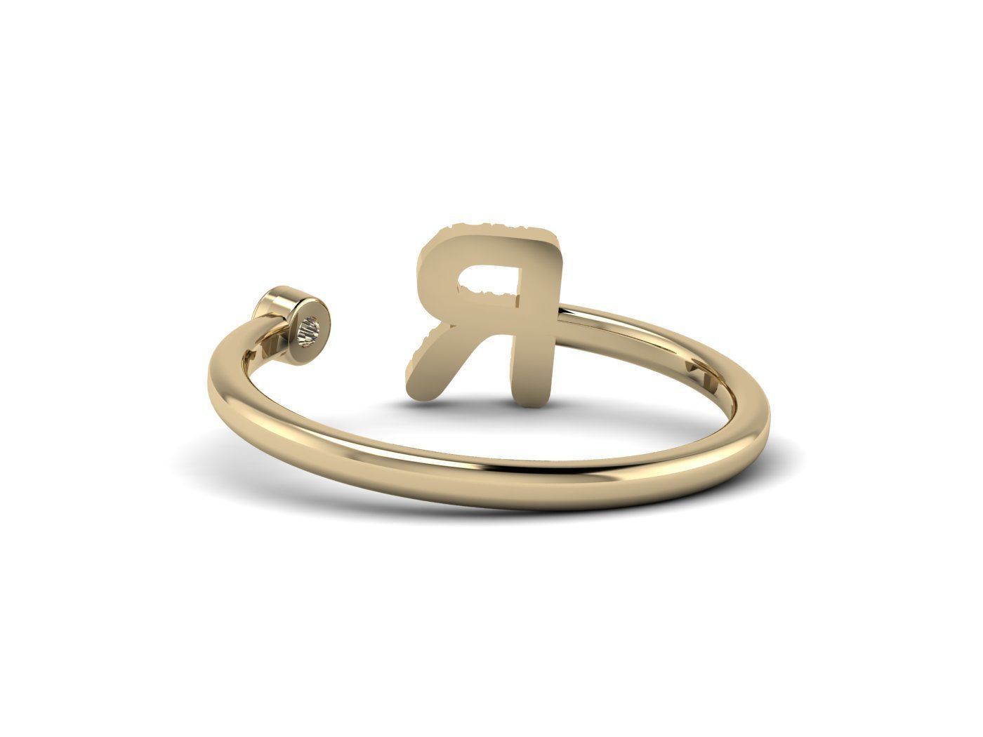 Alphabet Jewelry Rings 3D Model Collection_118