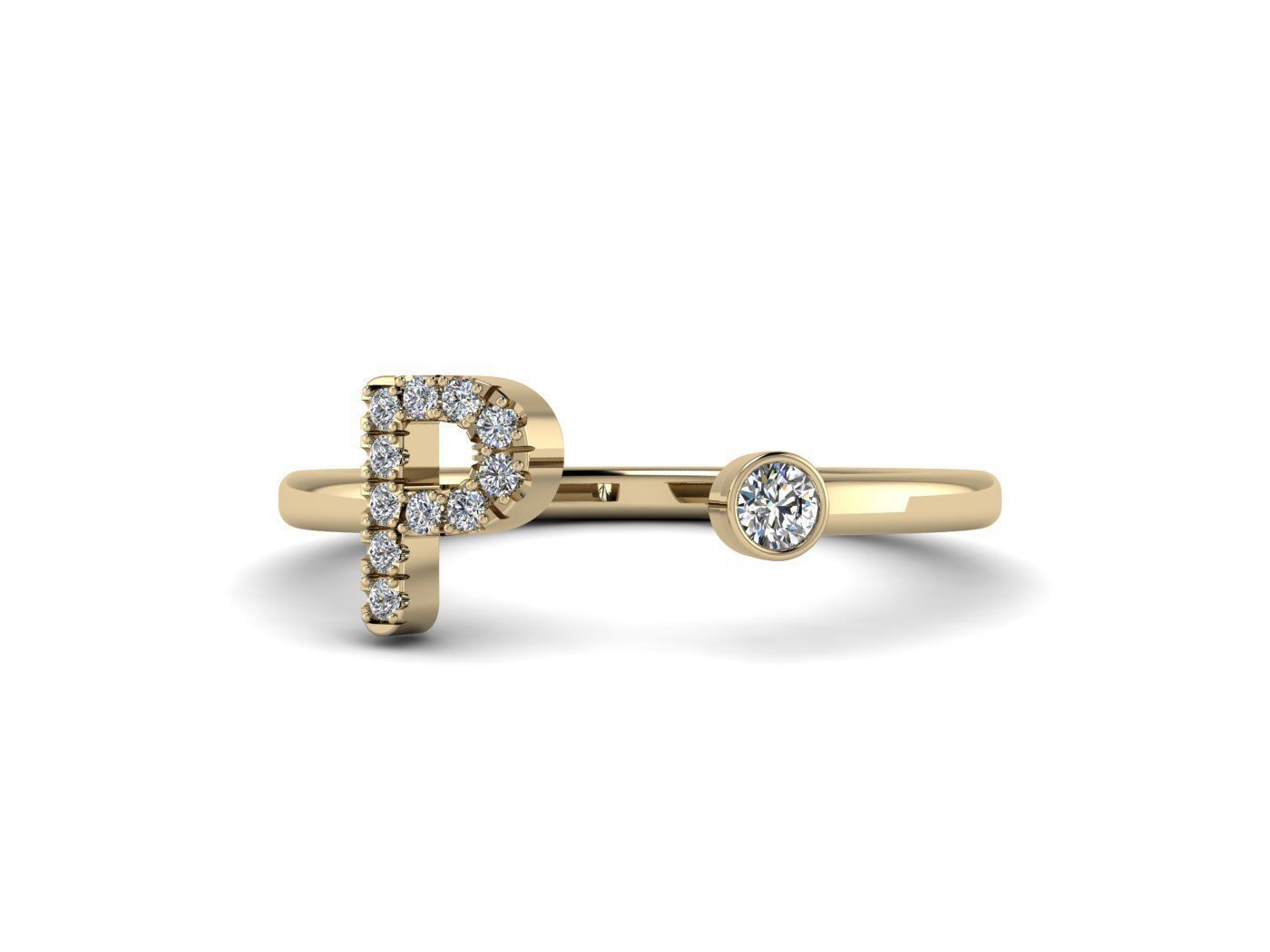 Alphabet Jewelry Rings 3D Model Collection_86