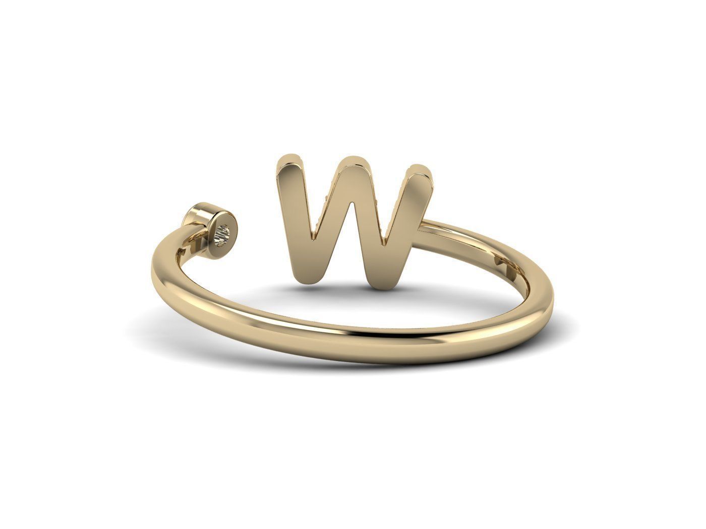 Alphabet Jewelry Rings 3D Model Collection_126