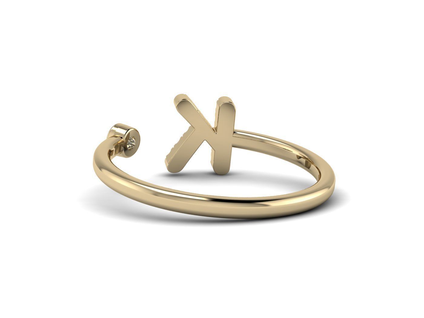 Alphabet Jewelry Rings 3D Model Collection_101
