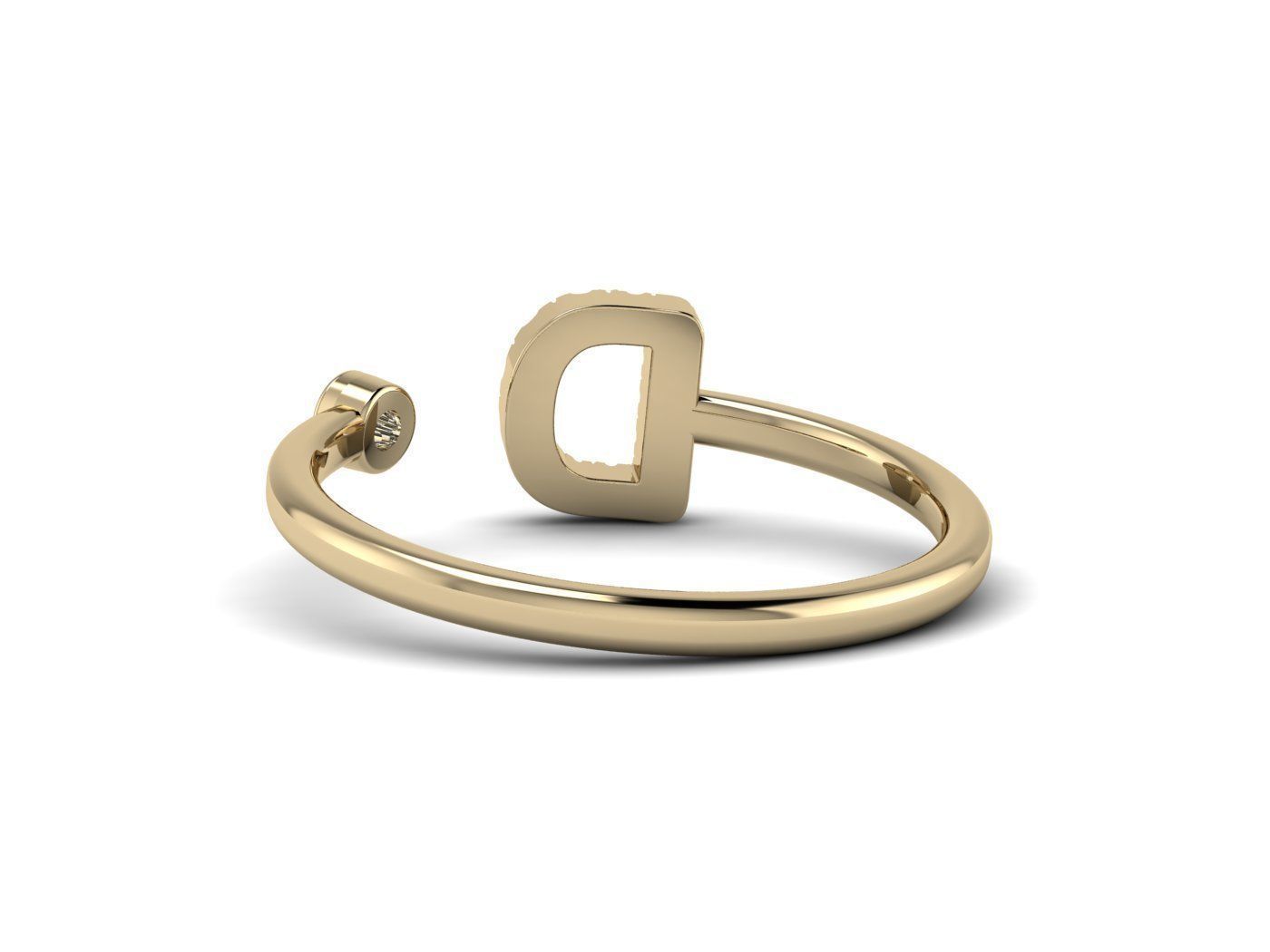 Alphabet Jewelry Rings 3D Model Collection_79
