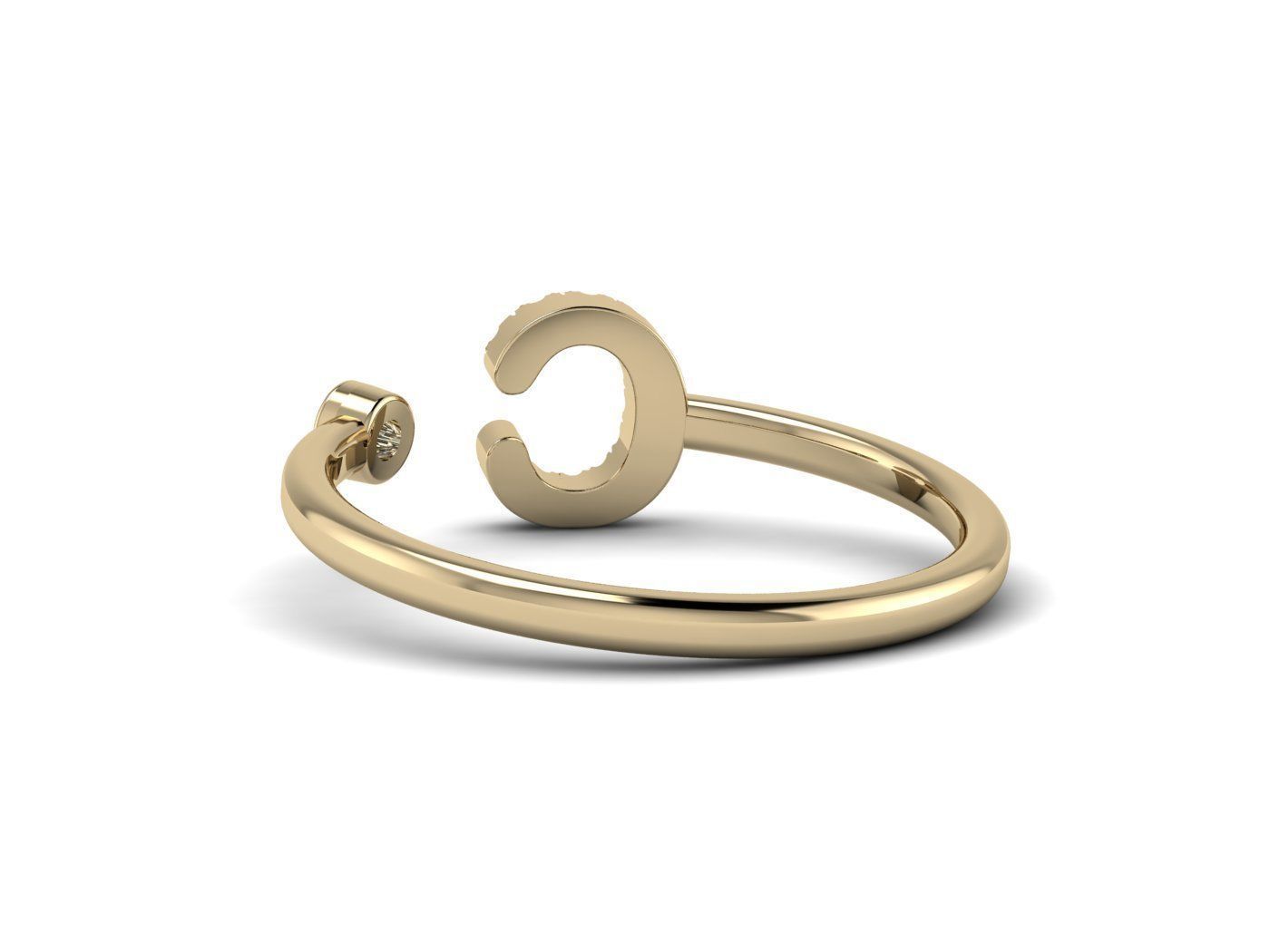 Alphabet Jewelry Rings 3D Model Collection_75