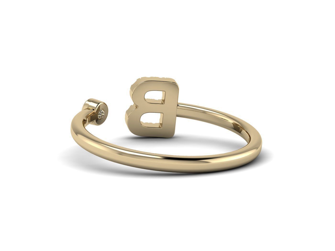 Alphabet Jewelry Rings 3D Model Collection_71