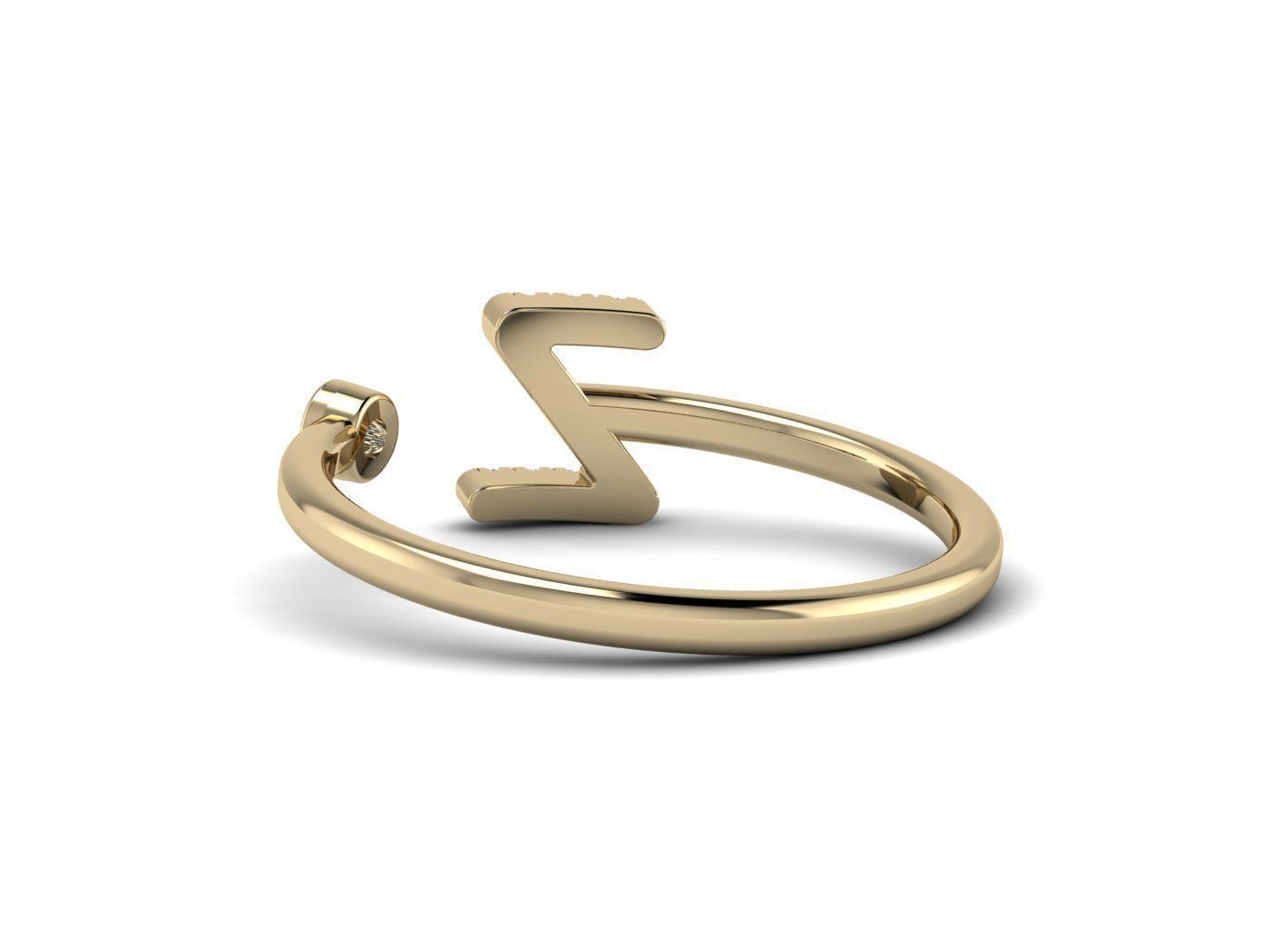 Alphabet Jewelry Rings 3D Model Collection_129