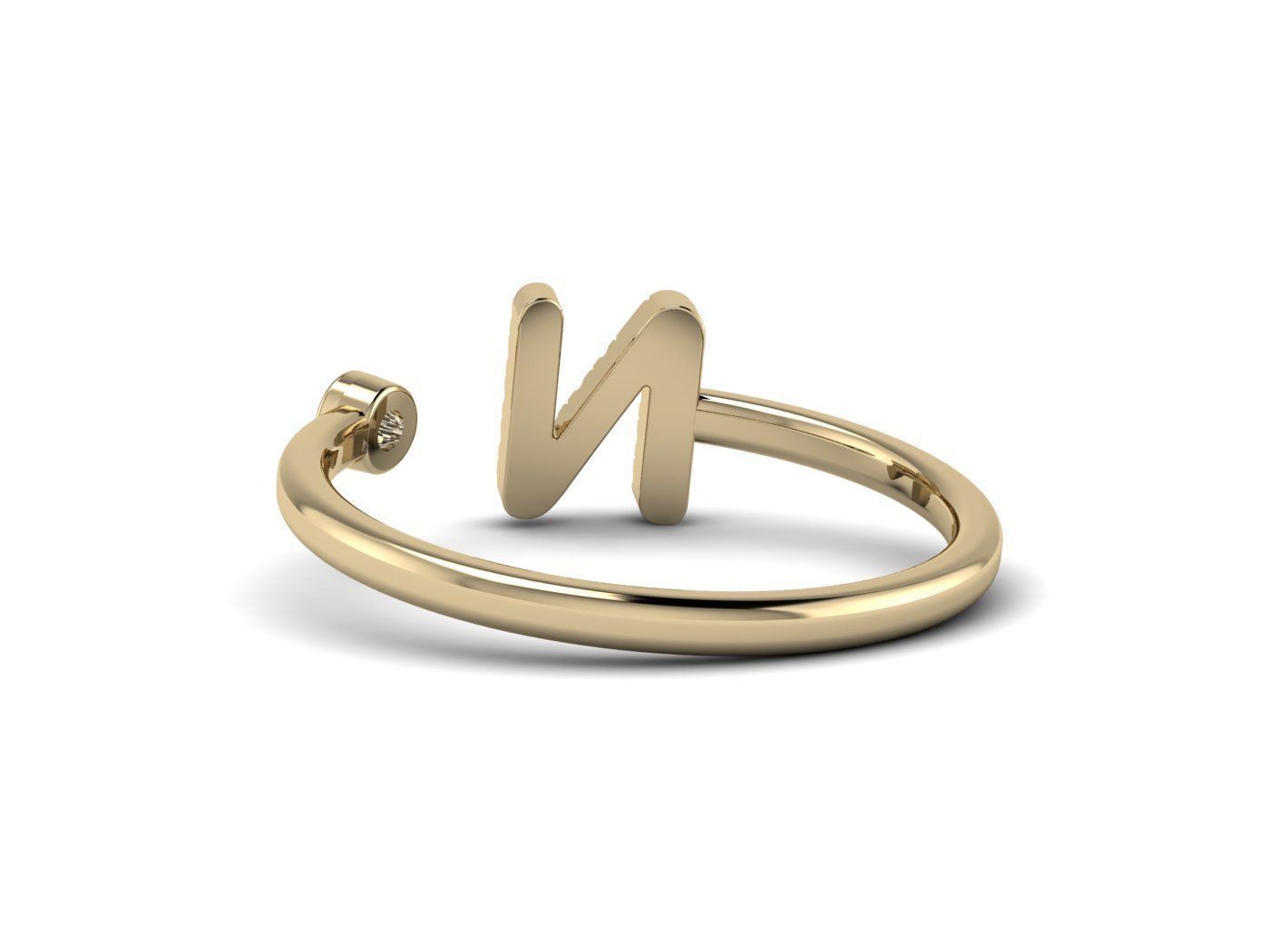 Alphabet Jewelry Rings 3D Model Collection_112