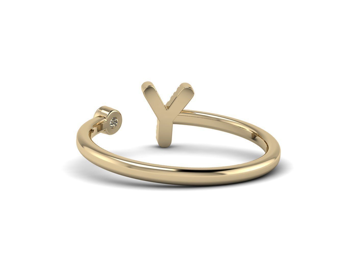 Alphabet Jewelry Rings 3D Model Collection_128
