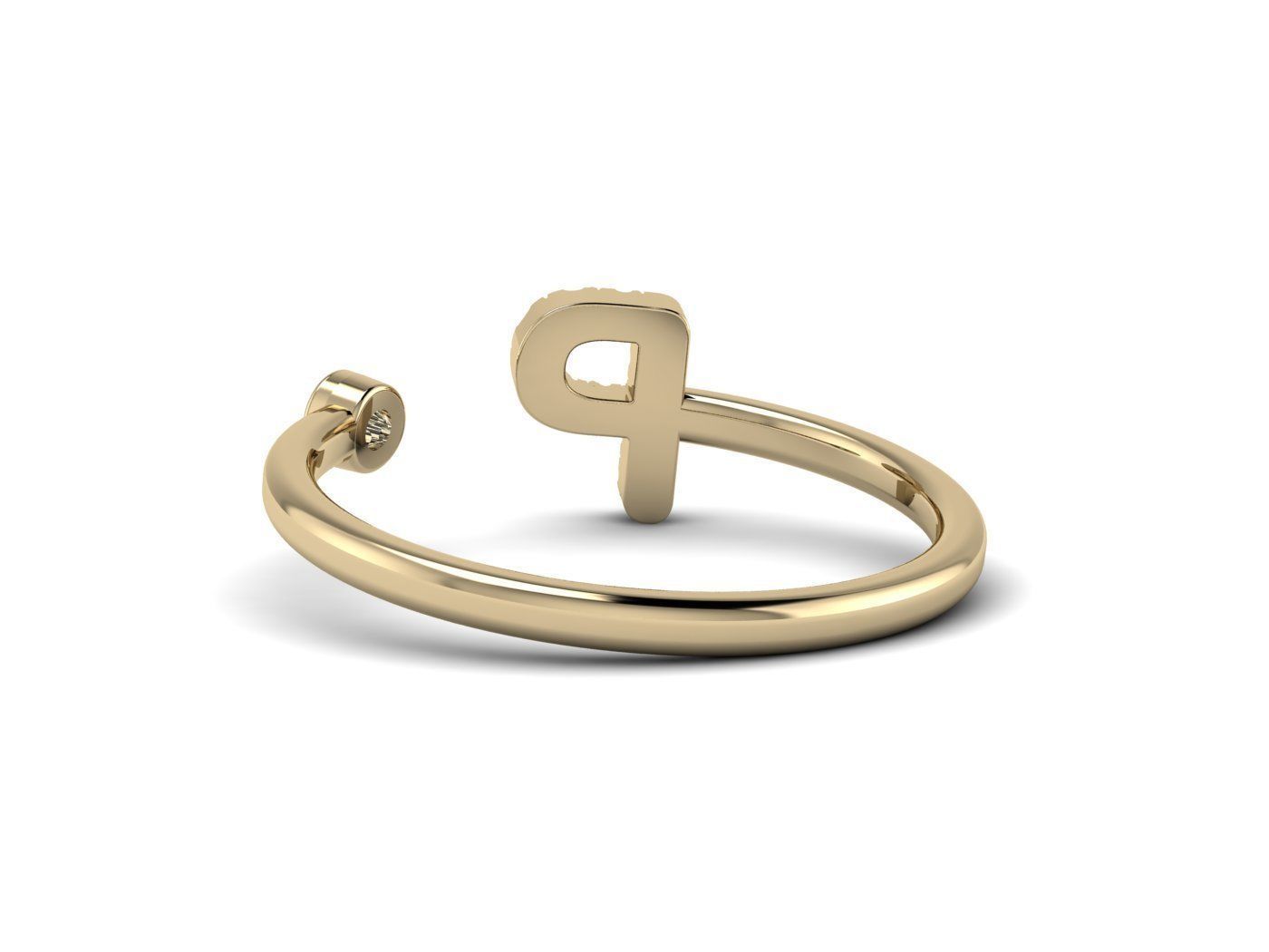 Alphabet Jewelry Rings 3D Model Collection_115