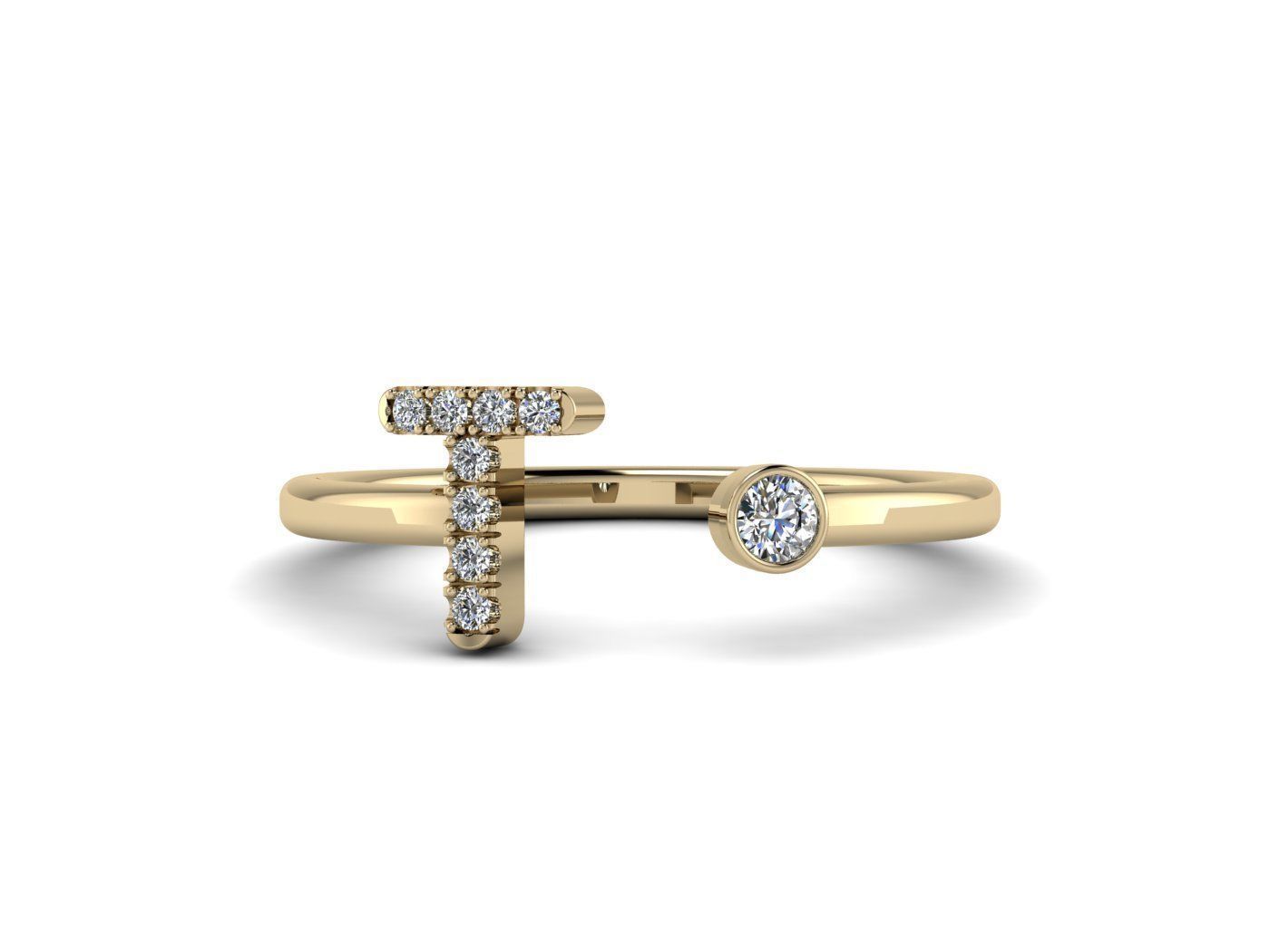 Alphabet Jewelry Rings 3D Model Collection_109