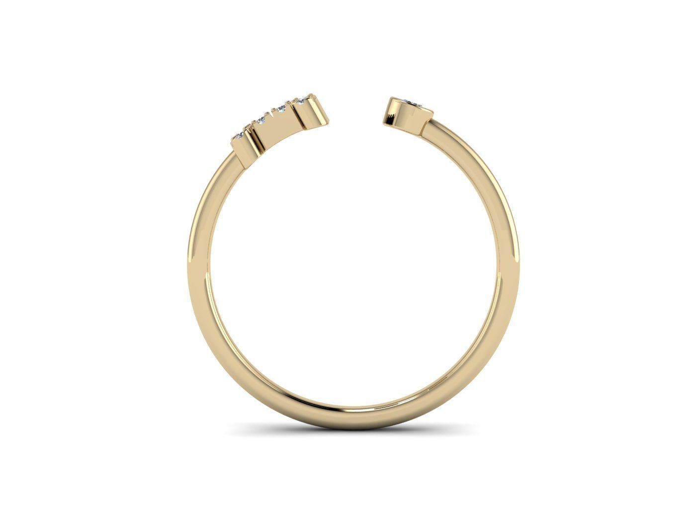 Alphabet Jewelry Rings 3D Model Collection_56