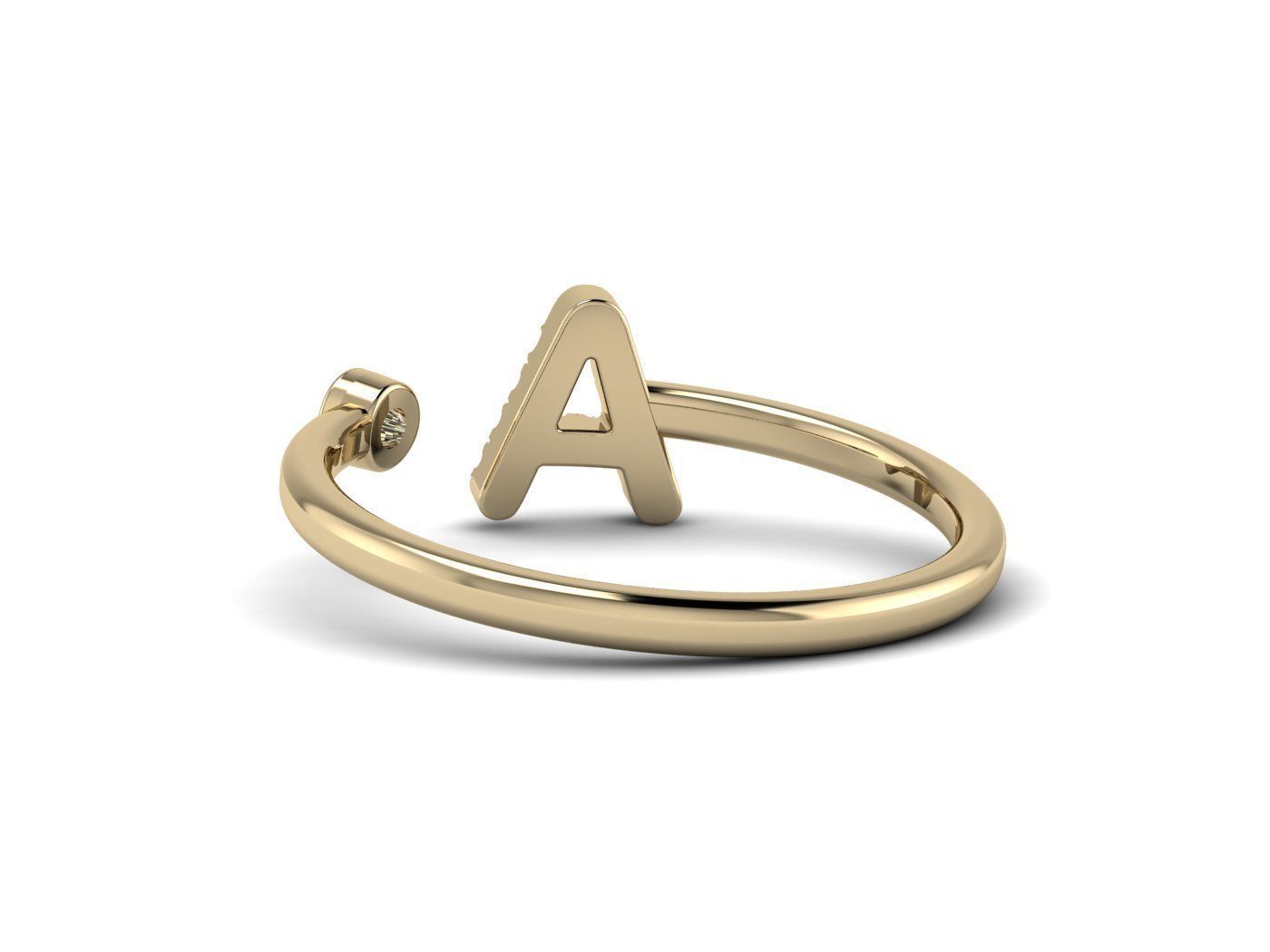 Alphabet Jewelry Rings 3D Model Collection_69