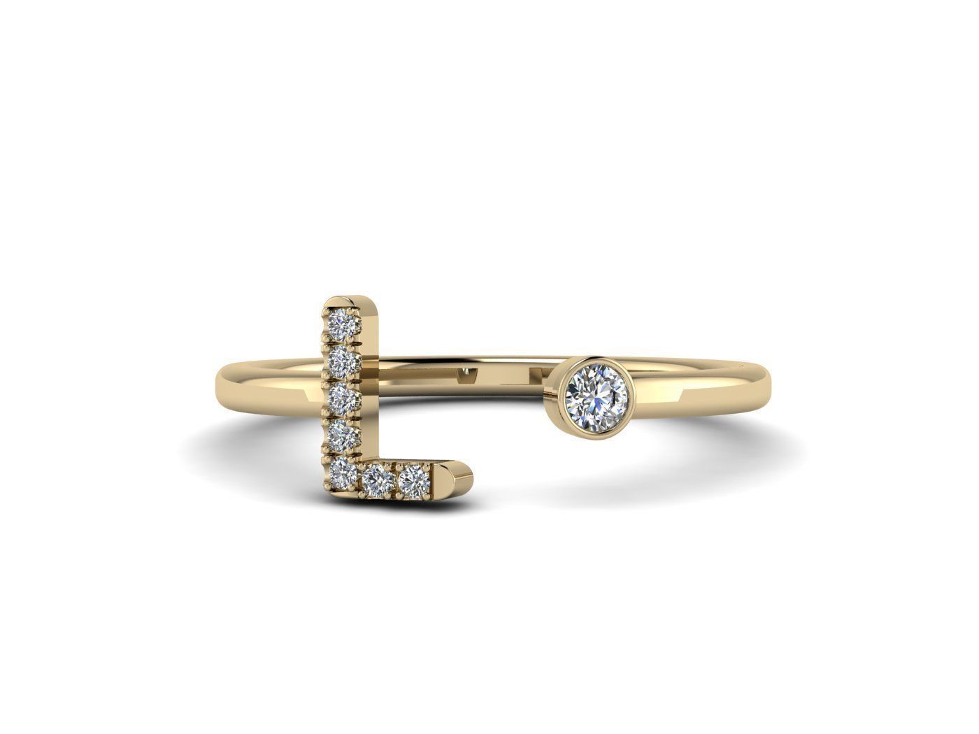 Alphabet Jewelry Rings 3D Model Collection_57