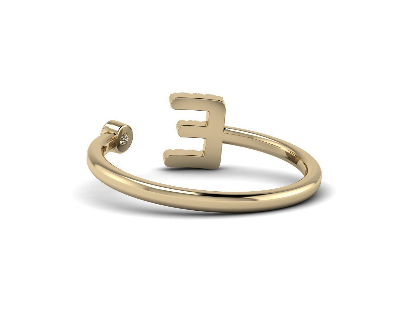 Alphabet Jewelry Rings 3D Model Collection_81