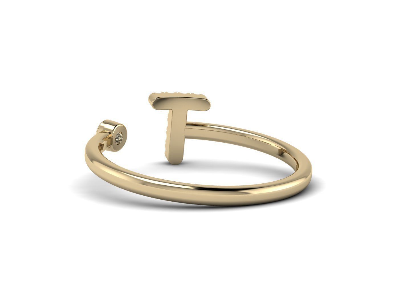 Alphabet Jewelry Rings 3D Model Collection_122