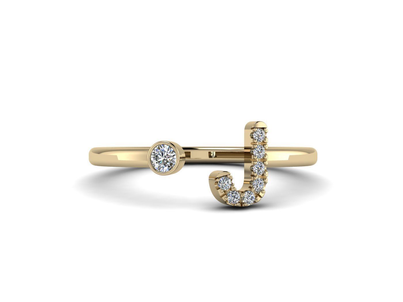 Alphabet Jewelry Rings 3D Model Collection_53