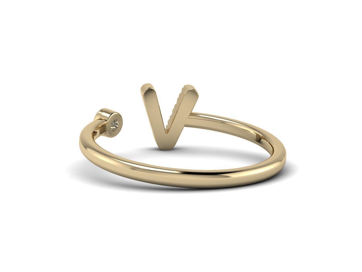 Alphabet Jewelry Rings 3D Model Collection_125
