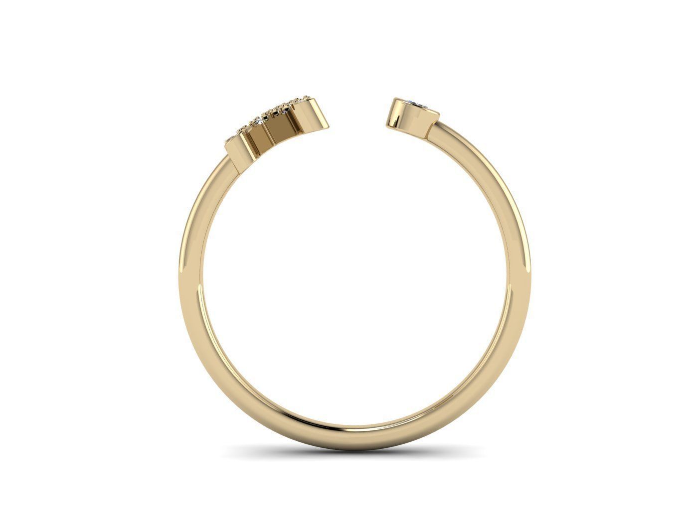 Alphabet Jewelry Rings 3D Model Collection_96