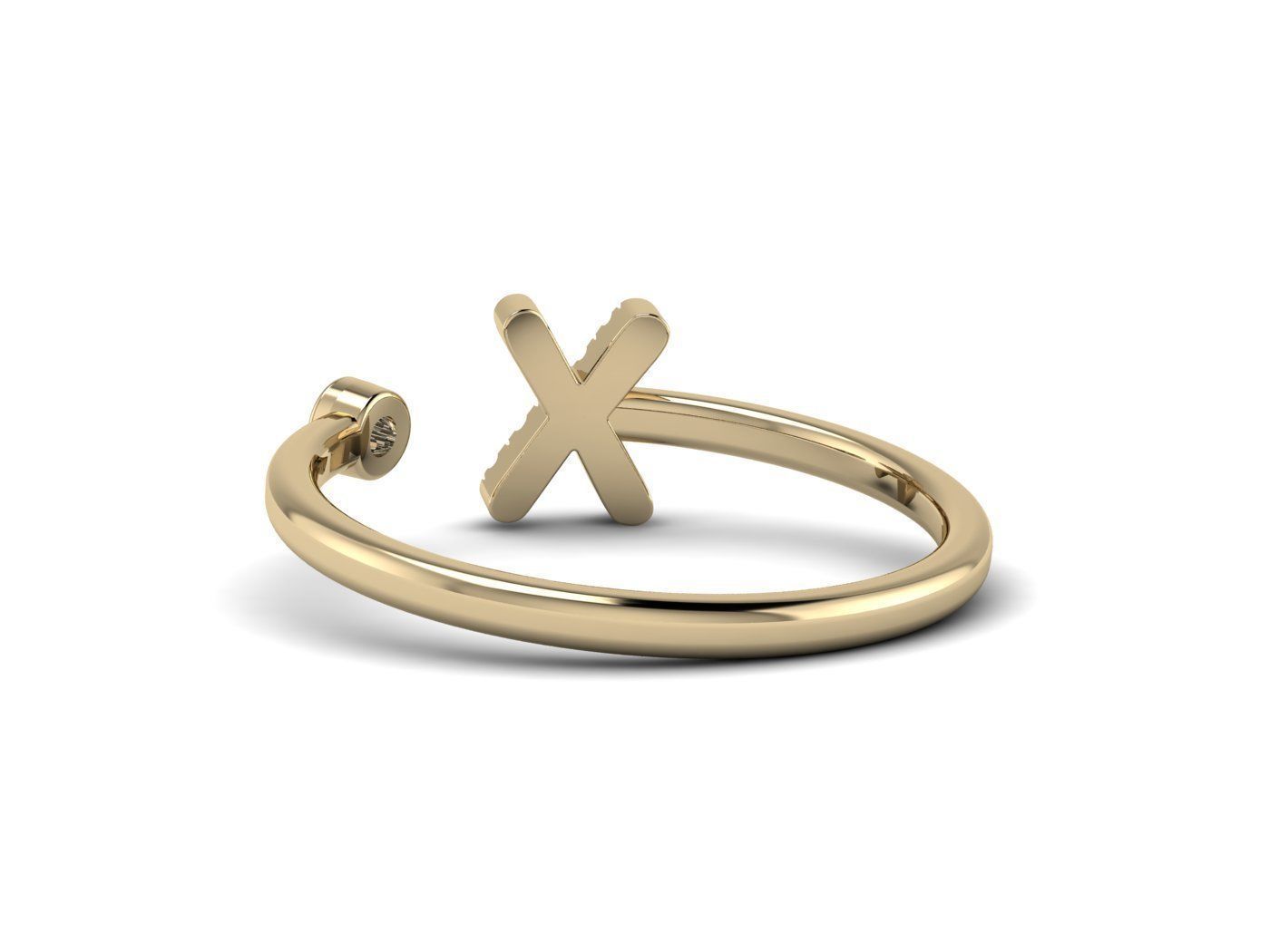 Alphabet Jewelry Rings 3D Model Collection_127