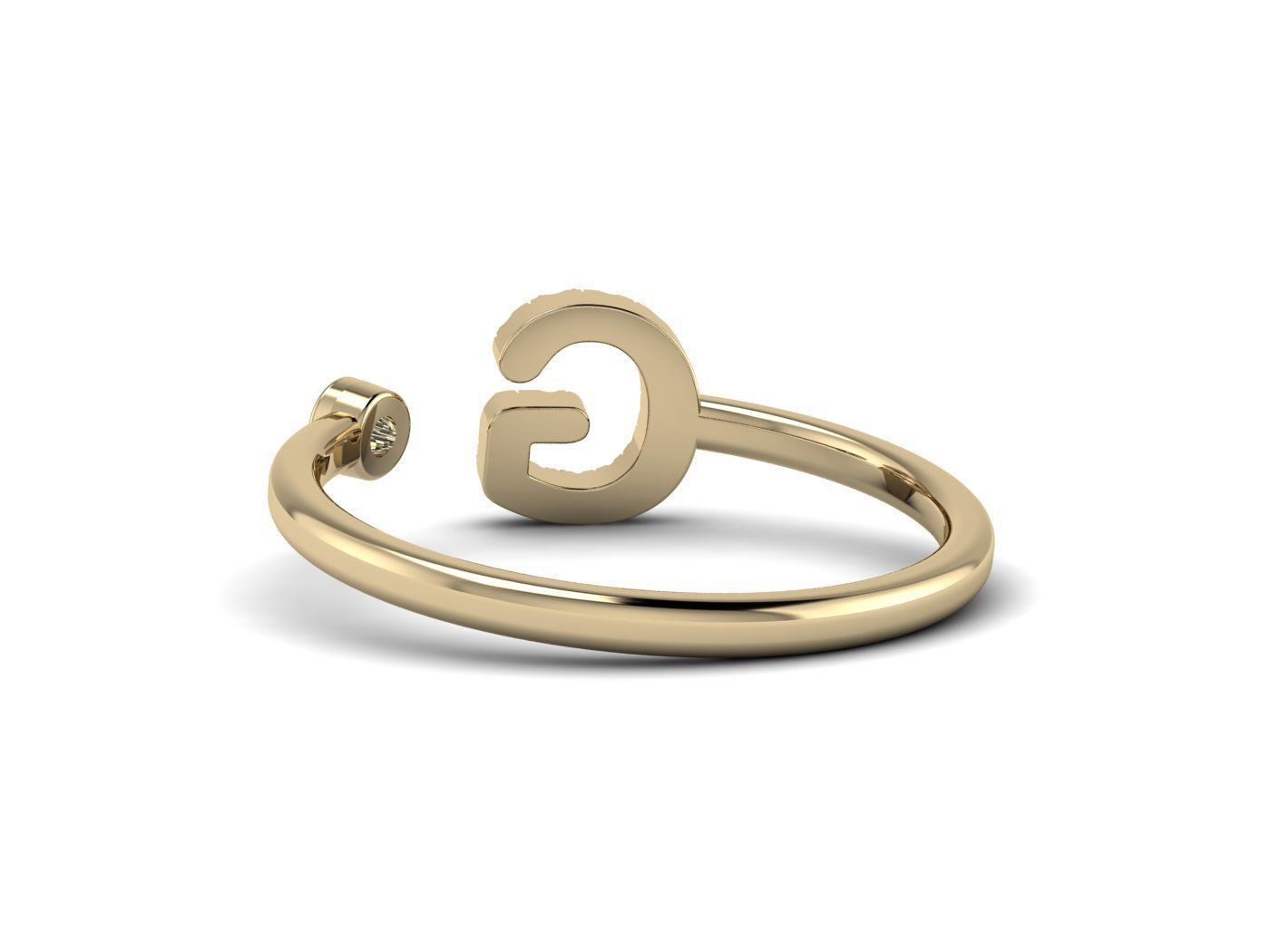 Alphabet Jewelry Rings 3D Model Collection_89