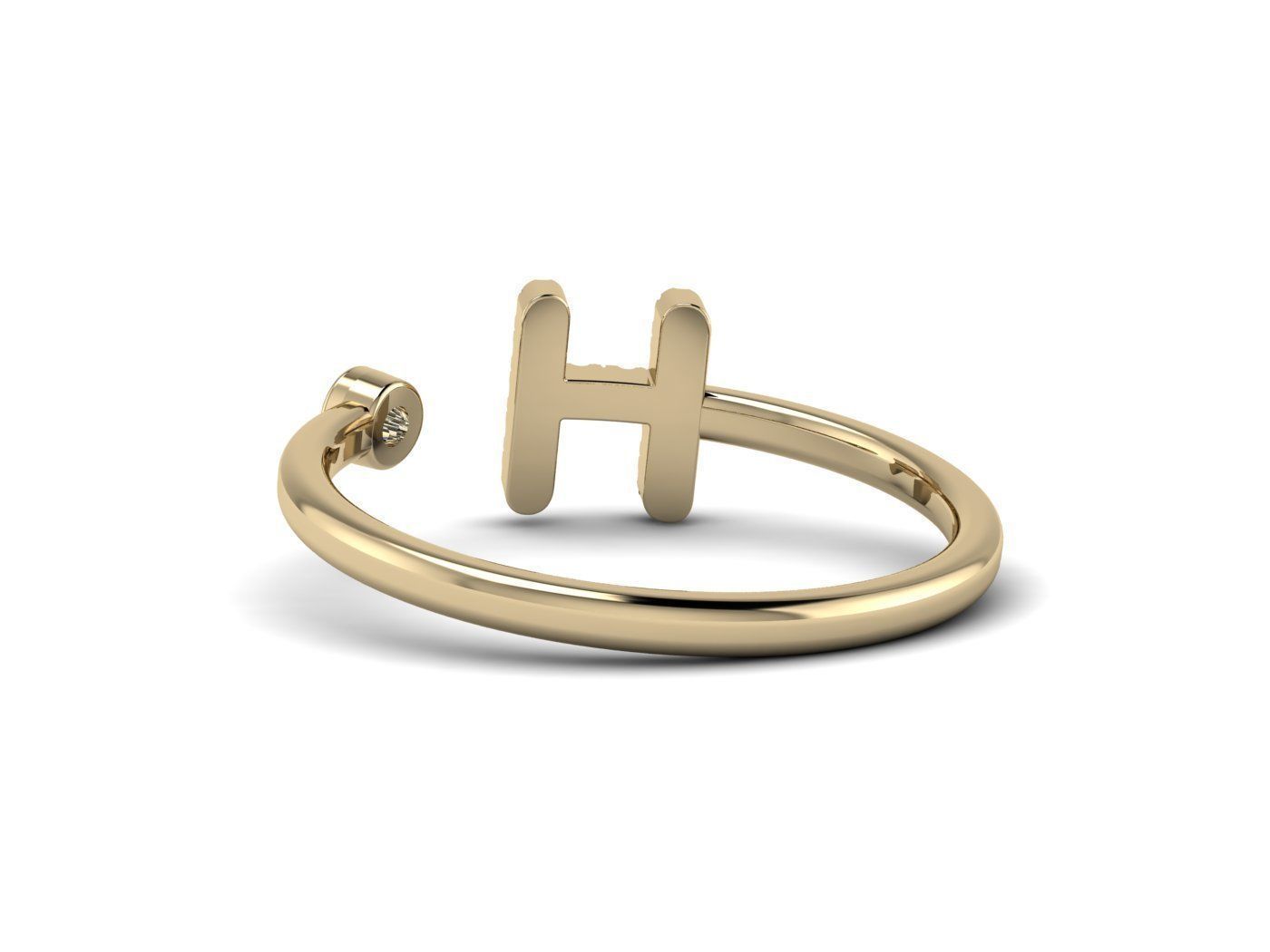 Alphabet Jewelry Rings 3D Model Collection_93