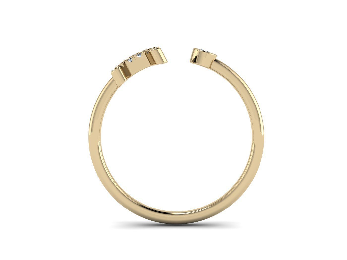 Alphabet Jewelry Rings 3D Model Collection_36